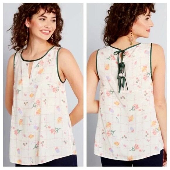 ModCloth Do Right Darling Sleeveless Blouse Tank Boho 2X - Picture 2 of 7